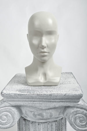Женская голова с лицом, Телесного цвета, Пластик