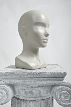 Женская голова с лицом, Телесного цвета, Пластик